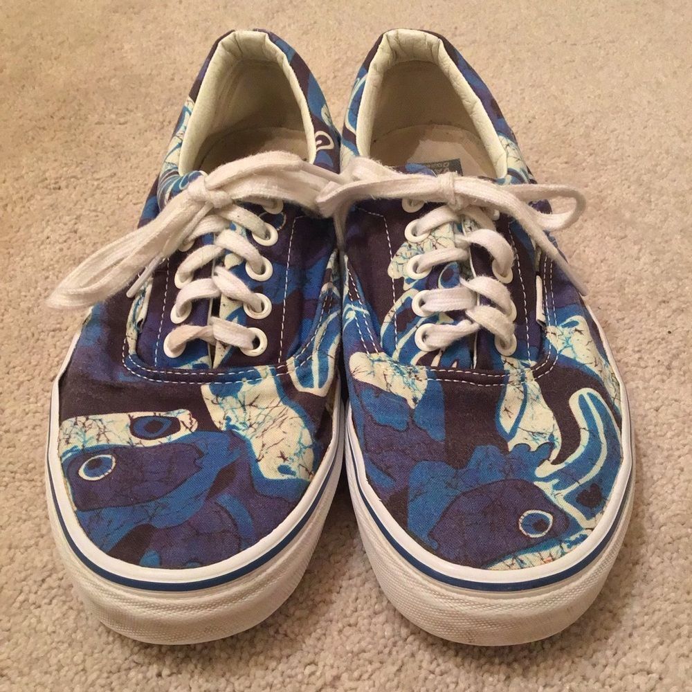 VANS Era "Van Doren" Blue Marble Low Top Unisex Sneakers - Picture 5 of 9